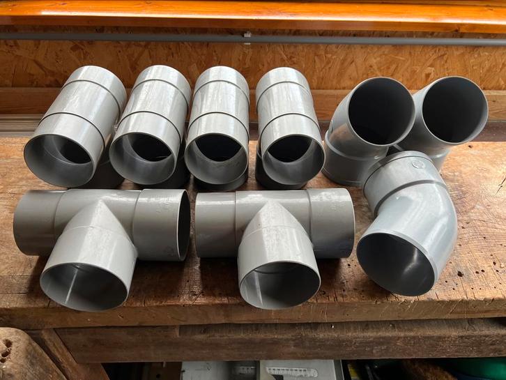 NIEUWE Verbinding stukken-bochten-moffen met afdichtrubber, Bricolage & Construction, Tuyaux & Évacuations, Neuf, Coudes, PVC