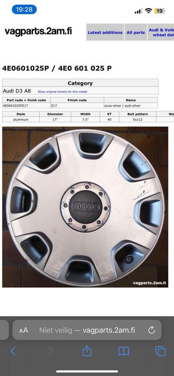 Audi velgen 5x112. D3a8  beschikbaar voor biedingen