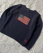 Ralph Lauren gebreide trui vlag USA knit - navy - 7jaar/ 122, Gebruikt, Jongen of Meisje, Trui of Vest, Ophalen of Verzenden