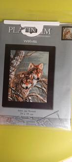 Borduurpakket wolves volledig, Hobby en Vrije tijd, Borduren en Borduurmachines, Ophalen, Nieuw, Borduurpakket