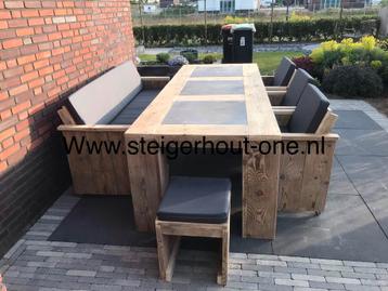 Steigerhout Tuinmeubelen Tuinset Gratis Levering 10%korting, Tuin en Terras, Steigerhout, Nieuw, Ophalen of Verzenden, Bank