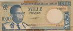 1000 Francs BANQUE NATIONALE DU CONGO 1961, Postzegels en Munten, Los biljet, Ophalen of Verzenden, Overige landen