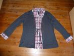 blouse met vest met lange mouwen maat 48, Kleding | Dames, Grote Maten, Ophalen of Verzenden, Zo goed als nieuw, Grijs, Blouse of Tuniek