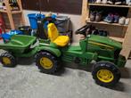 Speeltractor John Deere + aanhangwagen, Enlèvement, Comme neuf