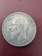 5 Fr Léopold II 1873, Postzegels en Munten, Ophalen of Verzenden