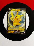Pokémon - Pikachu V - SWSH198 Promo - NM, Ophalen of Verzenden, Zo goed als nieuw, Losse kaart