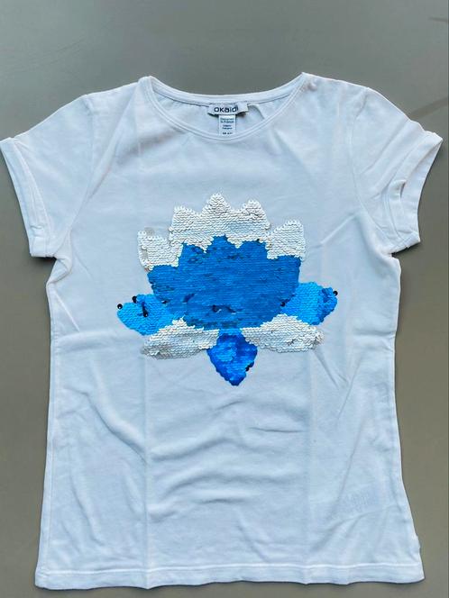 Tee-shirt blanc en forme de lotus Okaïdi 152 NOUVEAU, Enfants & Bébés, Vêtements enfant | Taille 152, Neuf, Fille, Chemise ou À manches longues