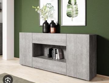 Dressoir 182 cm grijs disponible aux enchères