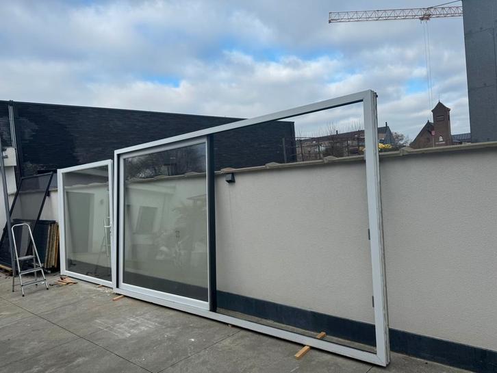 Grote schuifdeur incl vliegenraam, Tuin en Terras, Overkappingen, Zo goed als nieuw, Ophalen