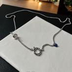 Heren ketting saffier hanger, Blauw, Nieuw, Ophalen of Verzenden, Steen of Mineraal