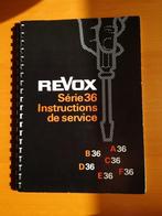 REVOX Série 36 Service instructions manual met schema's enz., Audio, Tv en Foto, Bandrecorder, Ophalen of Verzenden