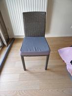 2 antracietkleurige stoelen, Maison & Meubles, Chaises, Autres matériaux, Enlèvement, Utilisé, Deux