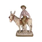 Porseleinen beeldje van Royal Dux - Jonge jongen op een ezel, Ophalen of Verzenden