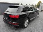Audi Q7, 3.0TDi, 2016, 209.000km, Full option, S-Line + Keur, Autos, Achat, Entreprise, Carnet d'entretien, Noir