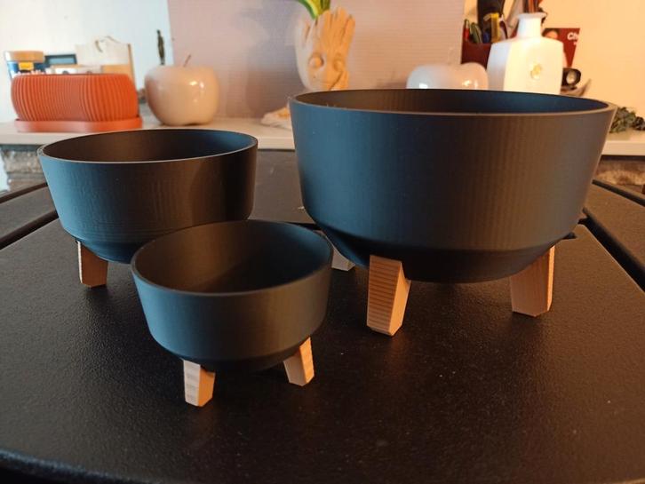 Trio potjes/bloempotjes "Nordic Style", Huis en Inrichting, Woonaccessoires | Schalen en Manden, Nieuw, Ophalen of Verzenden