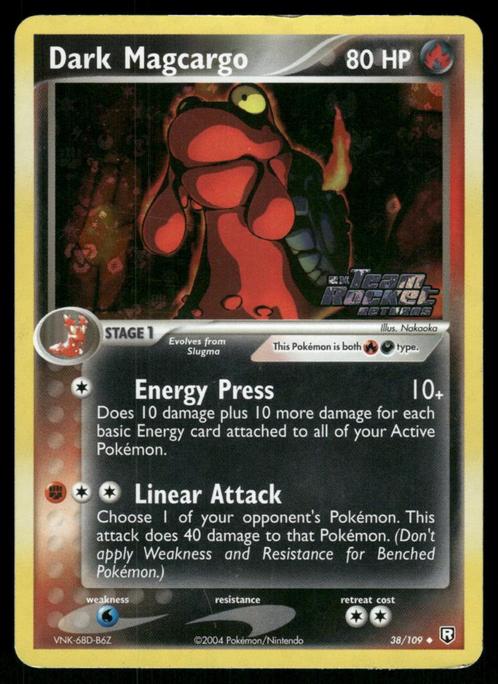 Dark Magcargo 38/109 - Team Rocket Returns (Reverse Holo), Hobby en Vrije tijd, Verzamelkaartspellen | Pokémon, Gebruikt, Verzenden