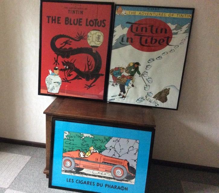 3vAffiches TinTin / Kuifje, Verzamelen, Overige Verzamelen, Ophalen