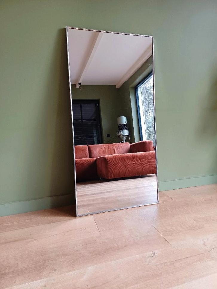 Grand miroir vintage avec cadre en métal, Maison & Meubles, Accessoires pour la Maison | Miroirs, Rectangulaire, Enlèvement