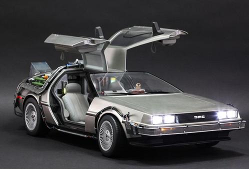 ZELDZAAM - Terug naar de toekomst DeLorean, Hot-Toys 1/6 - 7, Verzamelen, Film en Tv, Zo goed als nieuw, Film, Overige typen, Ophalen of Verzenden