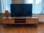 Houten tv-meubel en metalen standaard, Metaal, Ophalen