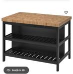 Keukeneiland + 2 barstoelen, Ophalen, Zo goed als nieuw, Zwart