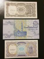 3 bankbiljetten van Egypte UNC set, Postzegels en Munten, Setje, Egypte, Ophalen of Verzenden