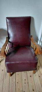 Fauteuil bordeaux vintage, Maison & Meubles, Enlèvement, Utilisé