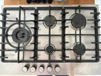 Gaskookplaat 5 bekkens met wokbrander, Elektronische apparatuur, Kookplaten, Ophalen, Zo goed als nieuw, Inbouw, Gas