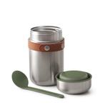 Thermos Voedseldrager - Lunchbeker Rvs - 400ml - Olive, Sport en Fitness, Ophalen of Verzenden, Nieuw