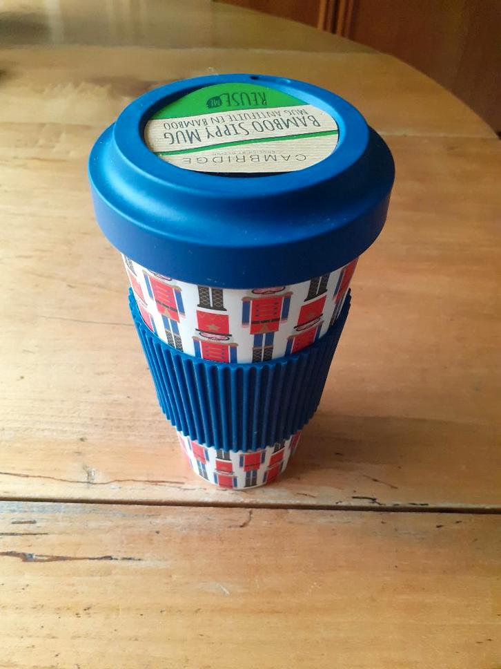 Warmhoud(koffie)beker, bamboe, Changing of the Guards, UK, Maison & Meubles, Cuisine | Vaisselle, Neuf, Autres types, Autres styles