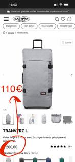 Grande valise roulette Eastpak transverz L gris neuf, Enlèvement, Neuf