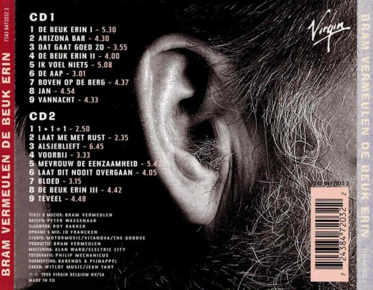 Bram Vermeulen De Beuk Erin 2CD, CD & DVD, CD | Néerlandophone, Comme neuf, Chanson réaliste ou Smartlap, Enlèvement ou Envoi