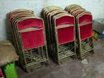 40 rode klapstoelen, Tuin en Terras, Ophalen, Gebruikt, Metaal, Inklapbaar