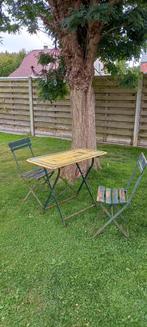 Retrotafel en 2 stoelen, Tuin en Terras, Tuinsets en Loungesets, Ophalen, Gebruikt