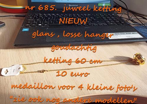 685. juweel ketting met medaillon , NIEUW ,  verzending inbe, Handtassen en Accessoires, Kettingen, Nieuw, Overige materialen