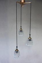 Retro vintage hanglamp, Ophalen of Verzenden, Gebruikt, Glas