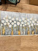 Grande toile de fleurs peinture à l'huile 3D faite a la main, Antiquités & Art, Enlèvement ou Envoi