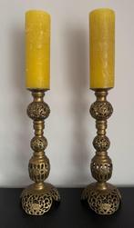 Paar bronzen kandelaars - Azië - 1940, Antiek en Kunst, Ophalen of Verzenden