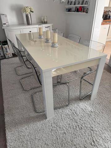 Eettafel Leen Bakker Amalfi hoogglans wit beschikbaar voor biedingen