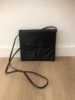 Vintage lederen handtas, Handtassen en Accessoires, Tassen | Damestassen, Ophalen of Verzenden, Zo goed als nieuw, Zwart, Handtas
