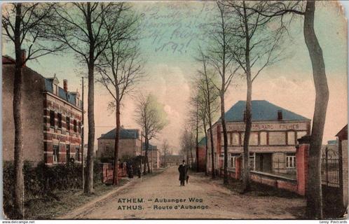 Route d'Aubange, Athus 1918 (Feldpost)*, Verzamelen, Postkaarten | België, Gelopen, Luxemburg, Voor 1920, Verzenden