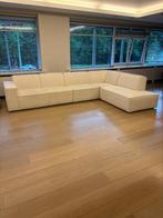 Moderne 6 zit hoekbank van off white stof, Huis en Inrichting, Ophalen of Verzenden, Zo goed als nieuw, Stof