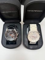 Onafscheidelijke set van 2 Emporio Armani horloges, Ophalen of Verzenden, Gebruikt, Polshorloge, Overige merken