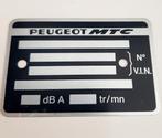 Plaque d'immatriculation du châssis Peugeot, Envoi, Neuf, Peugeot