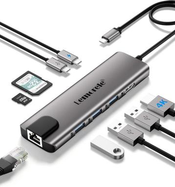 Lemorele USB-C-adapter 9-in-1 USB C-hub beschikbaar voor biedingen