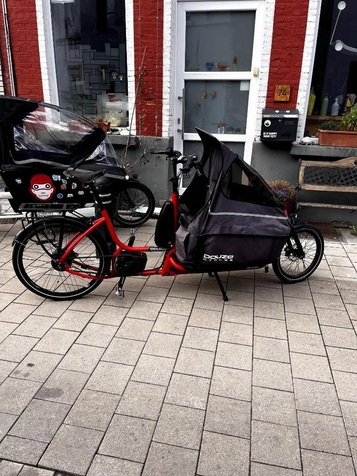 Elektrische Douze V2 bakfiets, Fietsen en Brommers, Fietsen | Bakfietsen, Gebruikt, Overige merken, 2 kinderen, Elektrisch, Huif