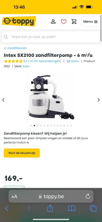 zwembadpomp intex met darmen beschikbaar voor biedingen