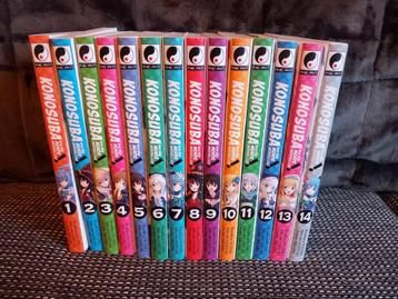 Manga "Konosuba" tomes 1 à 14 beschikbaar voor biedingen