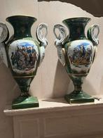 Antieke Franse porseleinen  koppel napoleon vazen, Antiek en Kunst, Ophalen