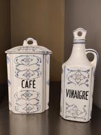 Franse vintage keuken voorraad potten café/vinaigre, Ophalen